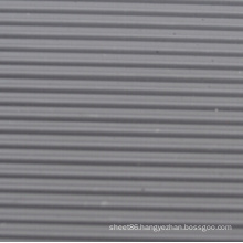 Industrial Grooved Non-Slip Rubber Sheet Roll in Grey Color